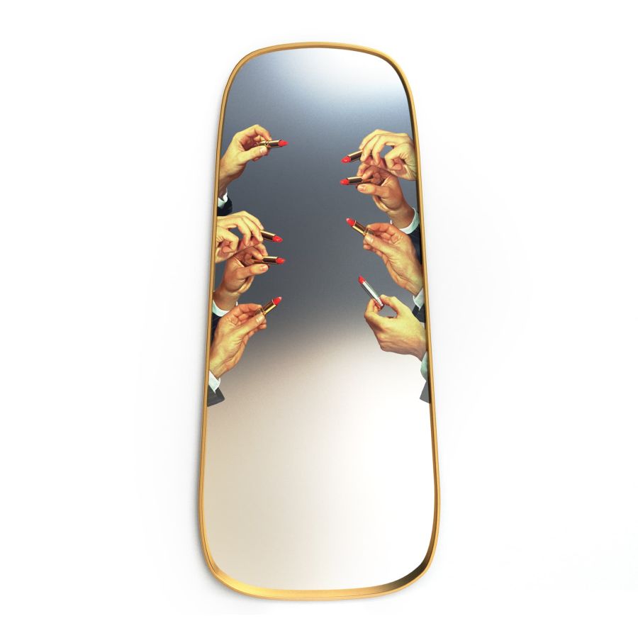 Lipsticks  Mirror  With Gold Frame