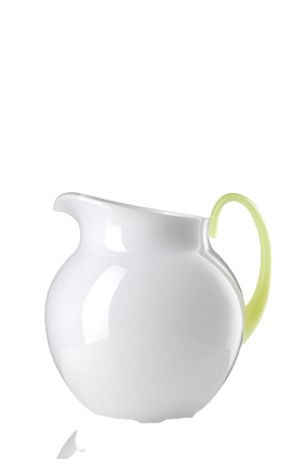 Pallina White Pitcher with Fluorescent Handle
