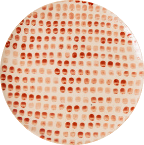 Dots Red Large Platter