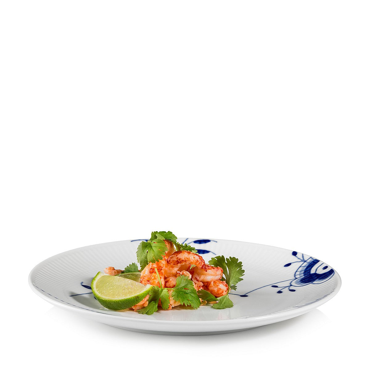 Blue Fluted Mega Coupe Lunch Plate - Display Sample