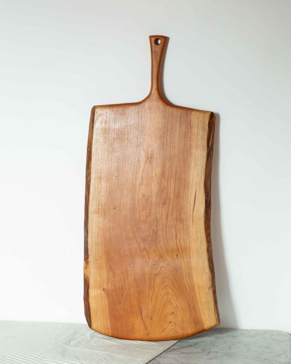 Cherry Wood Cutting Board With Handle, Cherry Serving Board