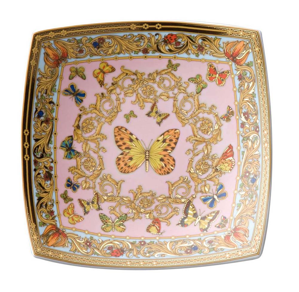 Pink Butterfly Garden Candy Dish, Porcelain (D)