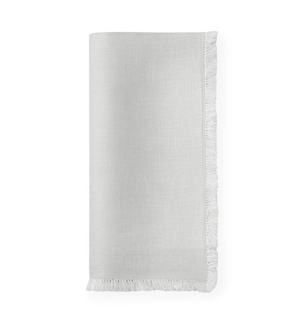 Fringe Napkin in White & Silver, Set of 4