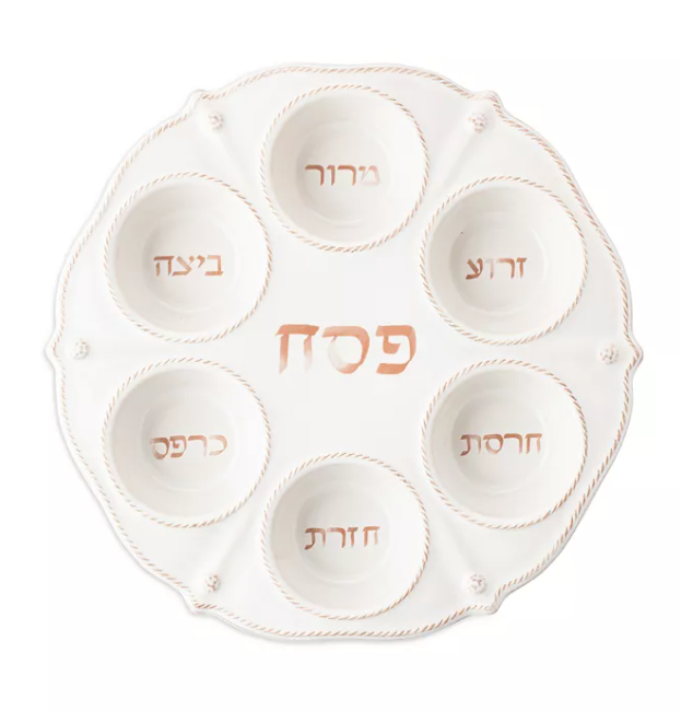 Berry &amp; Thread Whitewash Seder Plate
