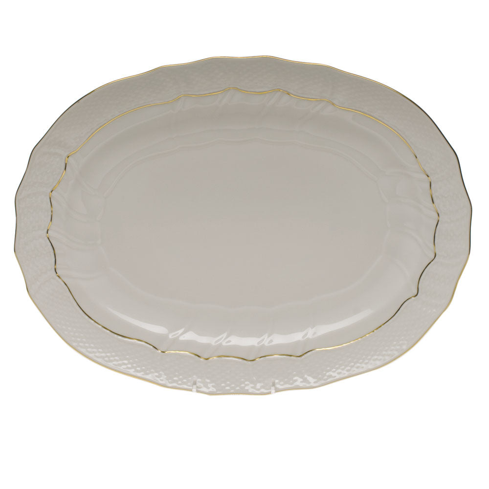 Golden Edge Oval Platter