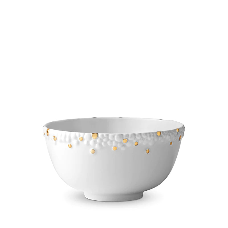 Haas Mojave Cereal Bowl- White + Gold