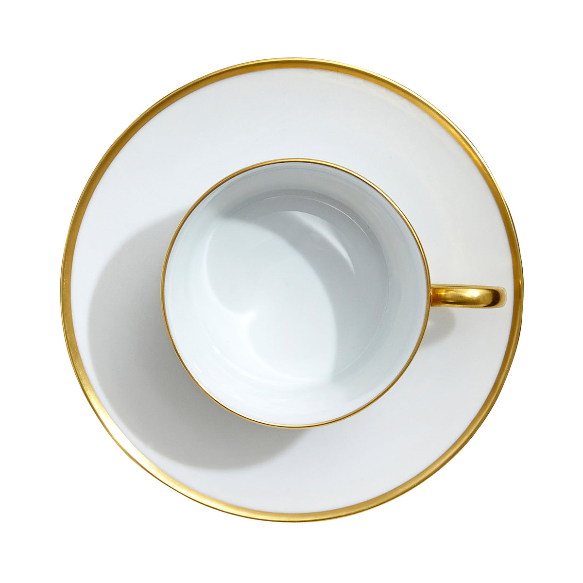 Odyssee Gold Porcelain Tea Cup and Saucer
