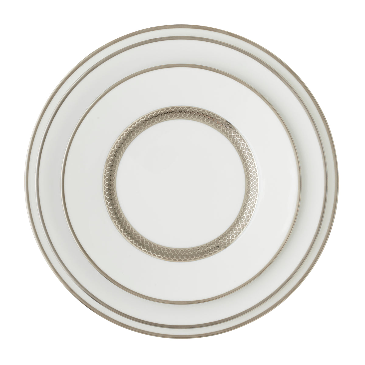 Odyssee Platine Porcelain Dessert Plate