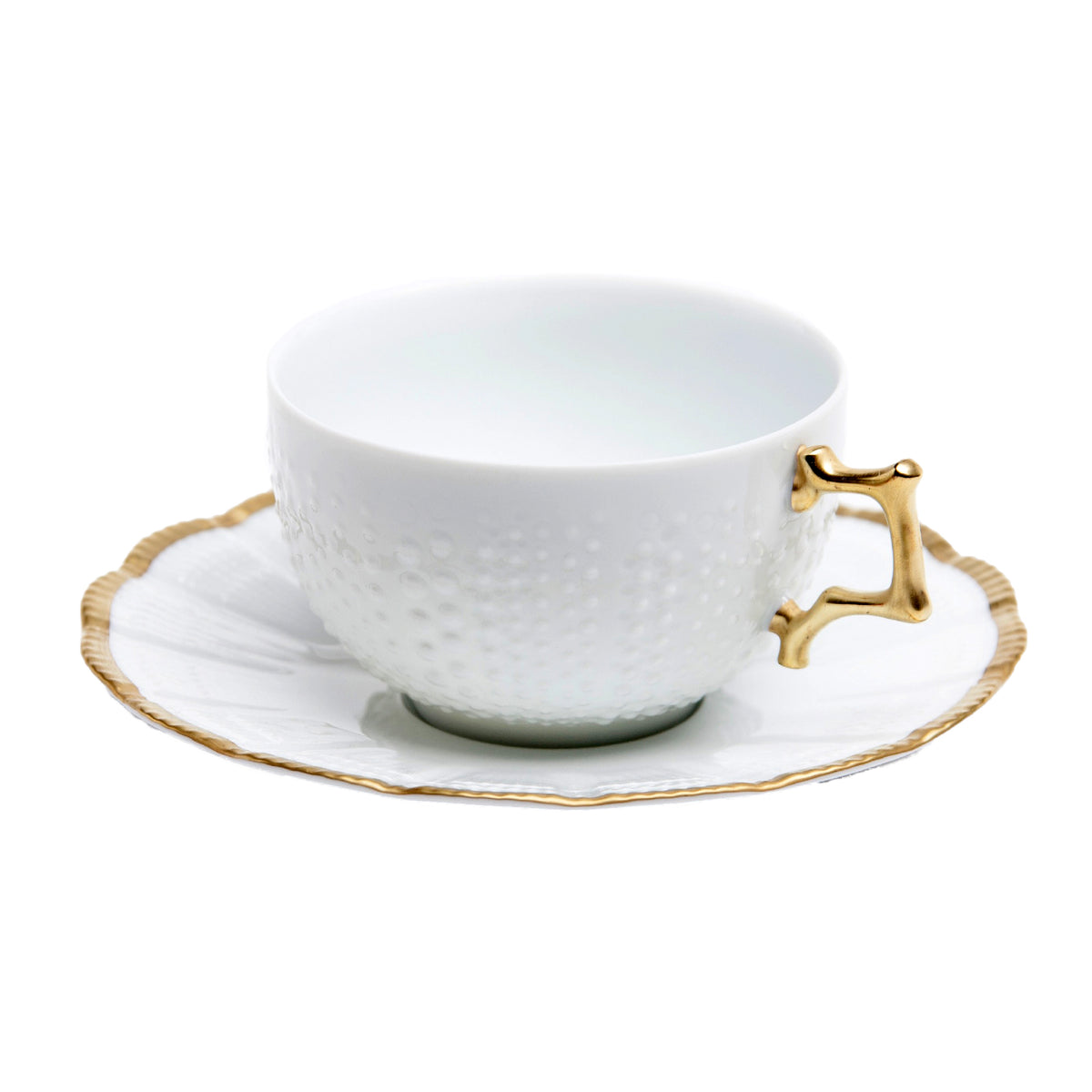 Corail Or Porcelain Tea Cup and Saucer