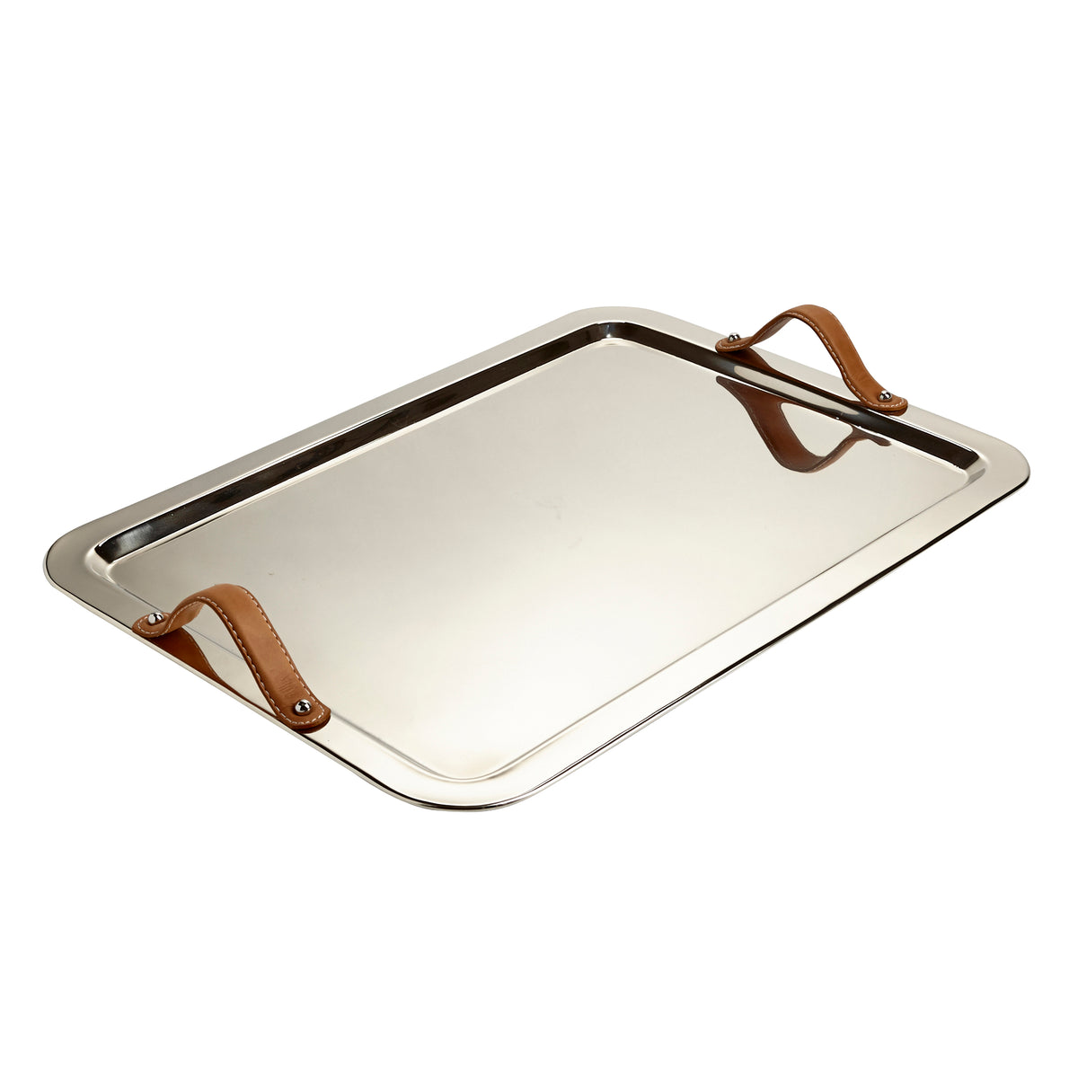 Medium Tray with Leather Handles