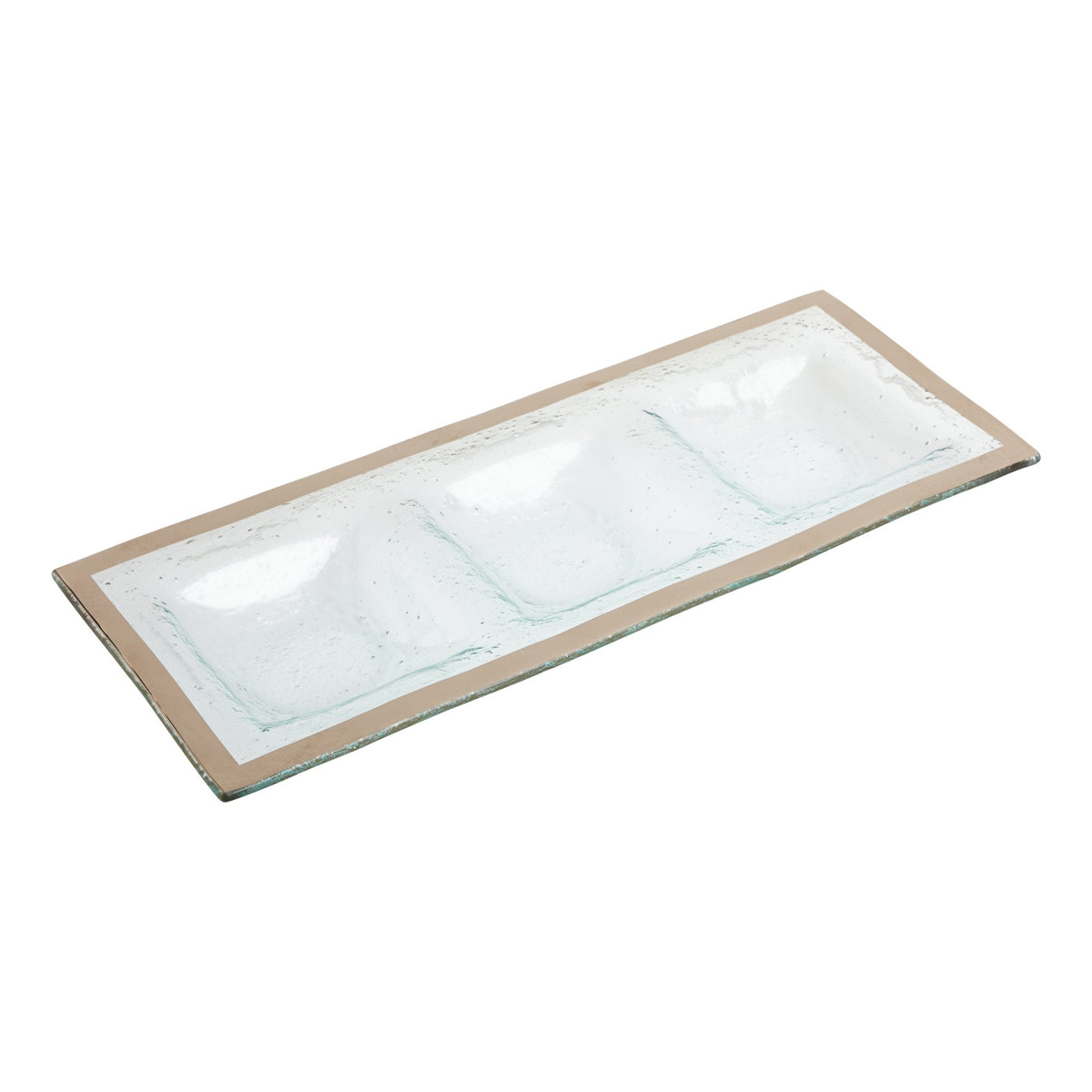 Annieglass Roman Antique Three-Section Tray