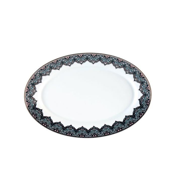 Dhara Peacock Oval Platter