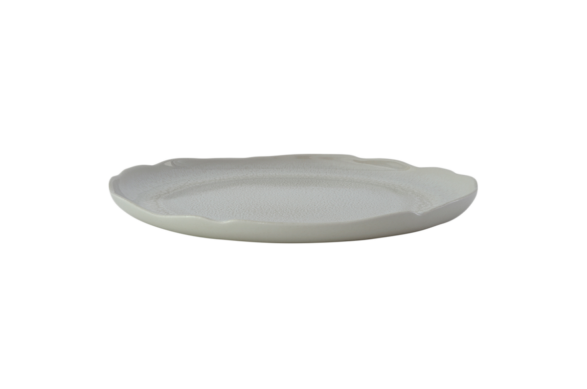 Plume White Pearl Serving Plate