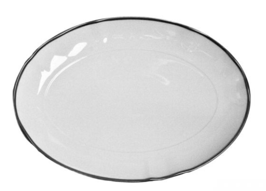 Simply Elegant Platinum Oval Platter(D)