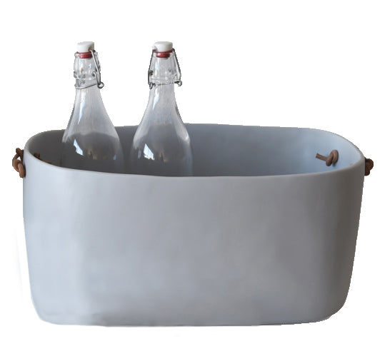 Champagne Bucket With Leather Handles, Large