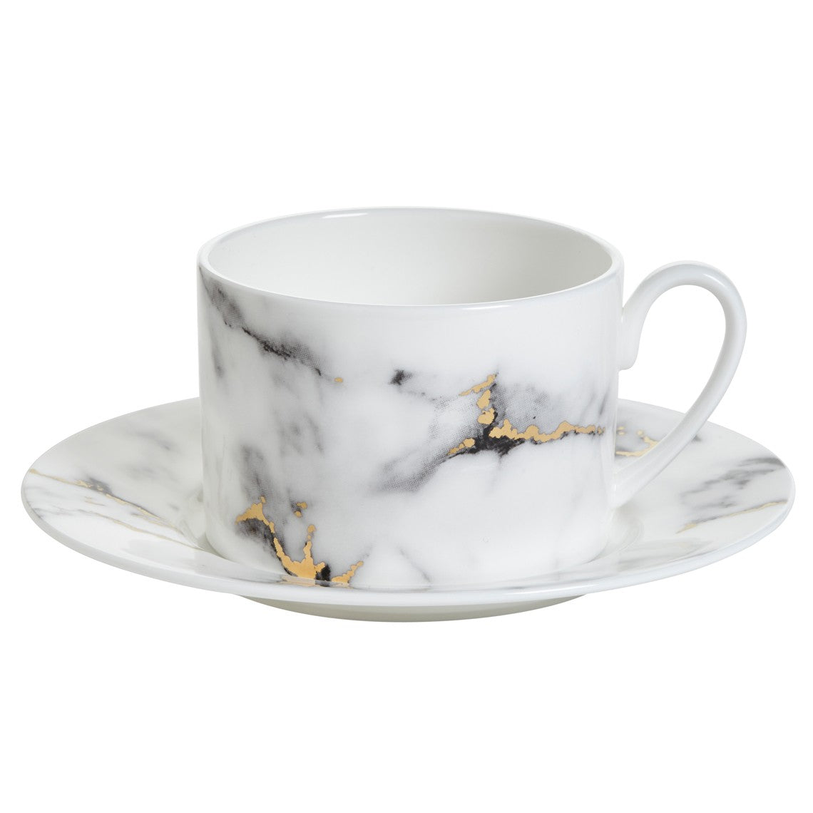 Marble Venice Fog Tea Cup and Saucer