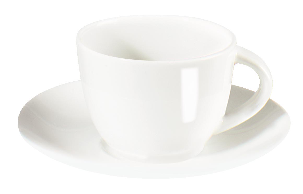 A Table Stackable Espresso Cup and Saucer