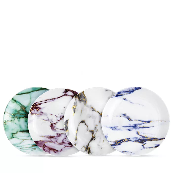 Marble Canape Plates, Set of 4