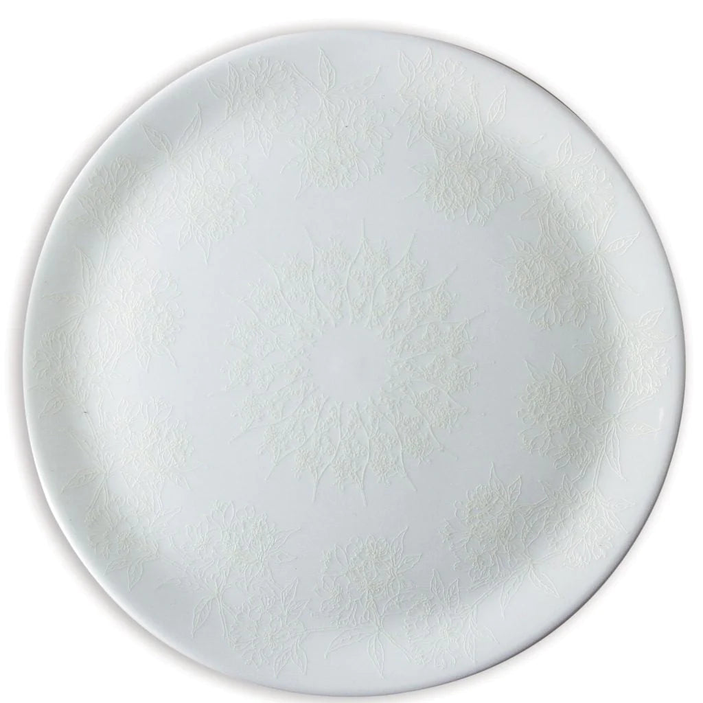 White on White Dinner Plate, Set of 4