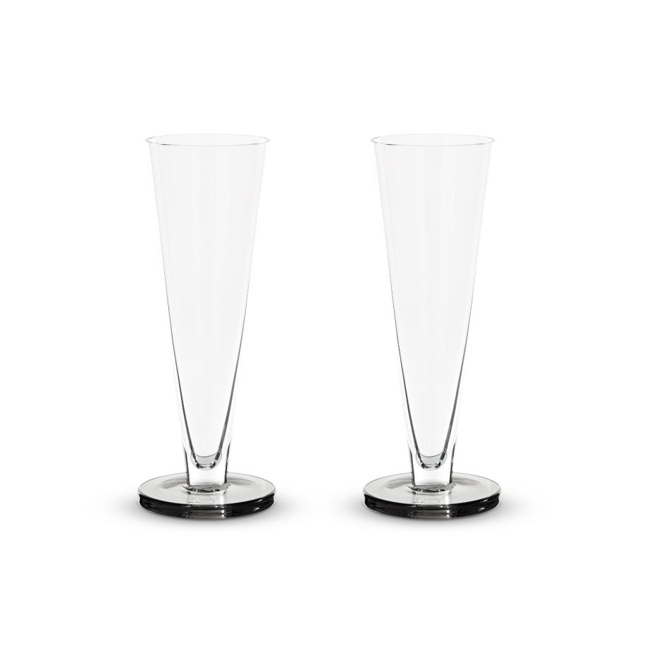 Puck Flute Glasses, Set of 2