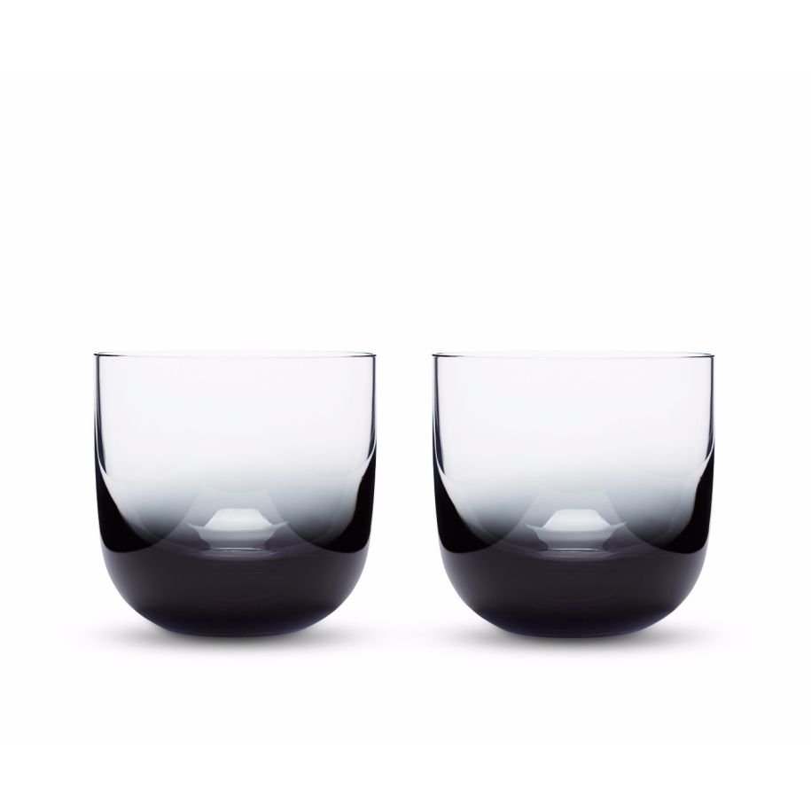 Black Tank Whiskey Glass, Set of 2