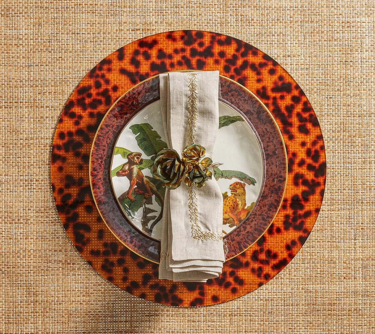 Bouquet Gold Napkin Ring, Set of 4