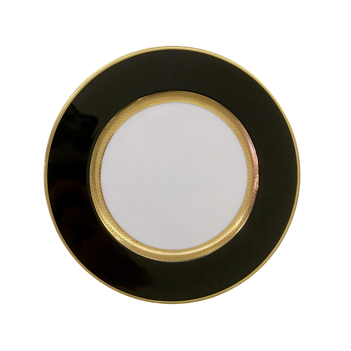 Odyssee Gold with Black Porcelain Buffet Plate