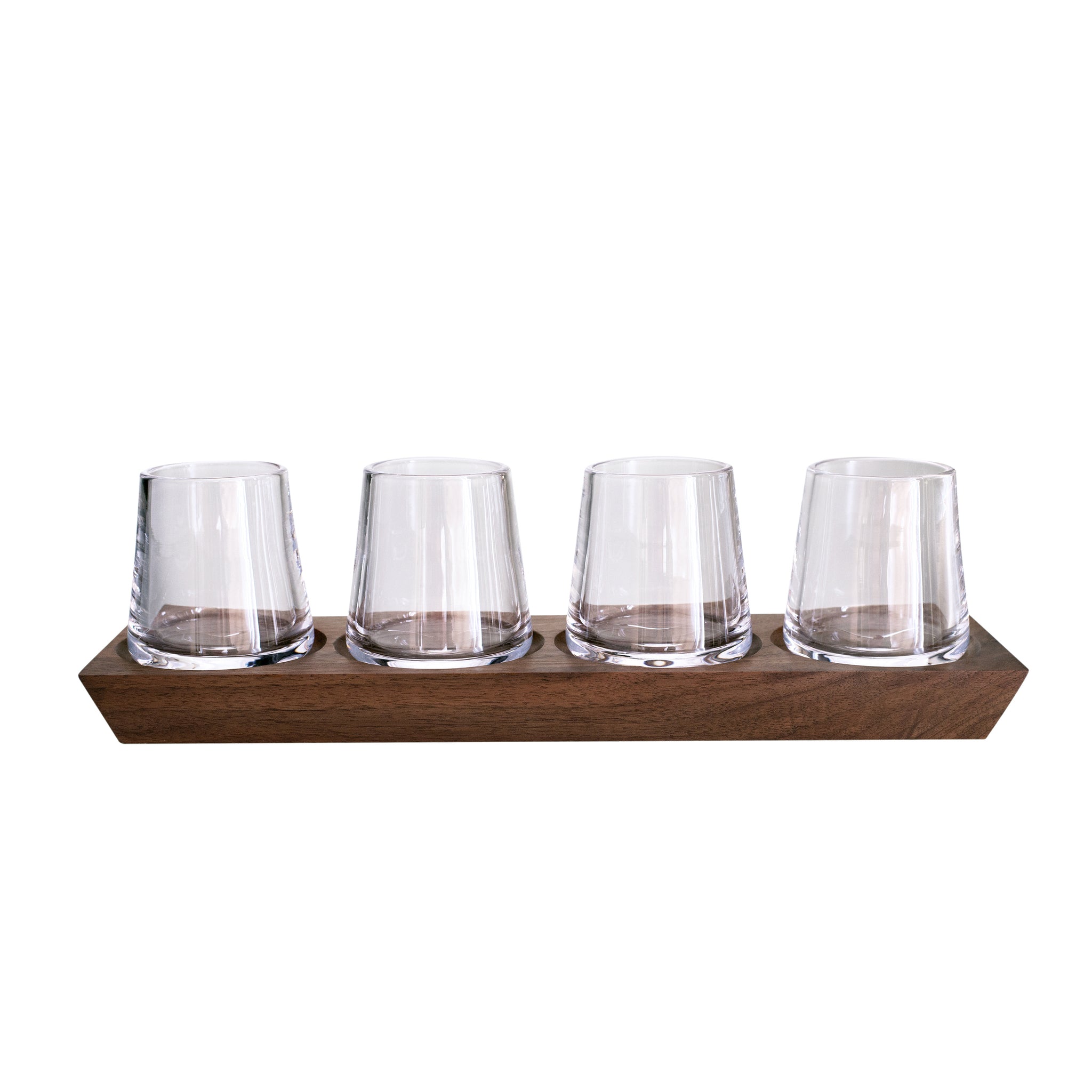 Ludlow Whiskey Glass Set with Wood Base - Jung Lee NY