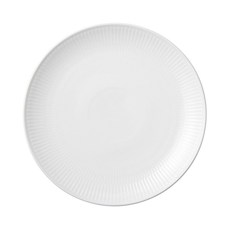 White Fluted Plain Coupe Salad Plate - Display Sample