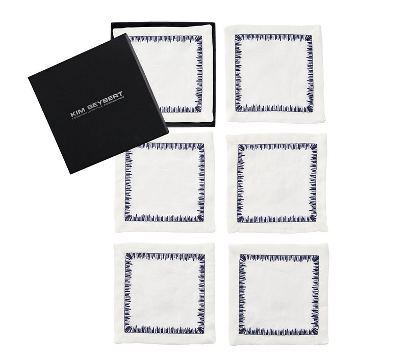 Filament Cocktail Napkins in Navy