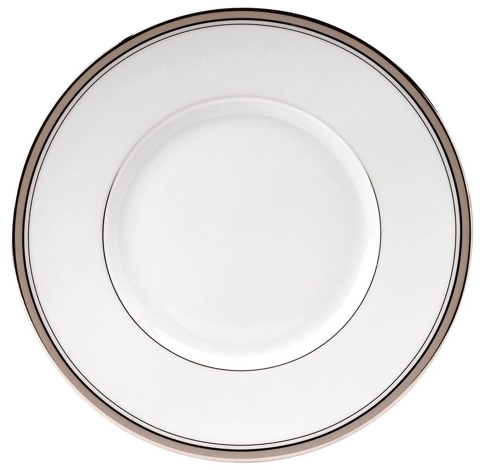 Excellence Grey Dessert Plate Large Rim
