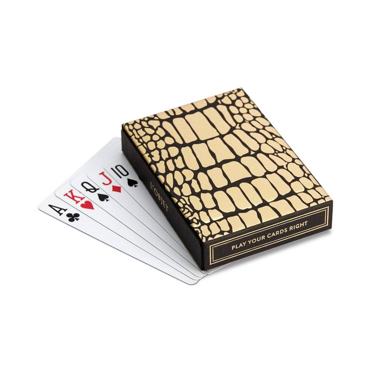 Crocodile Box With Playing Cards