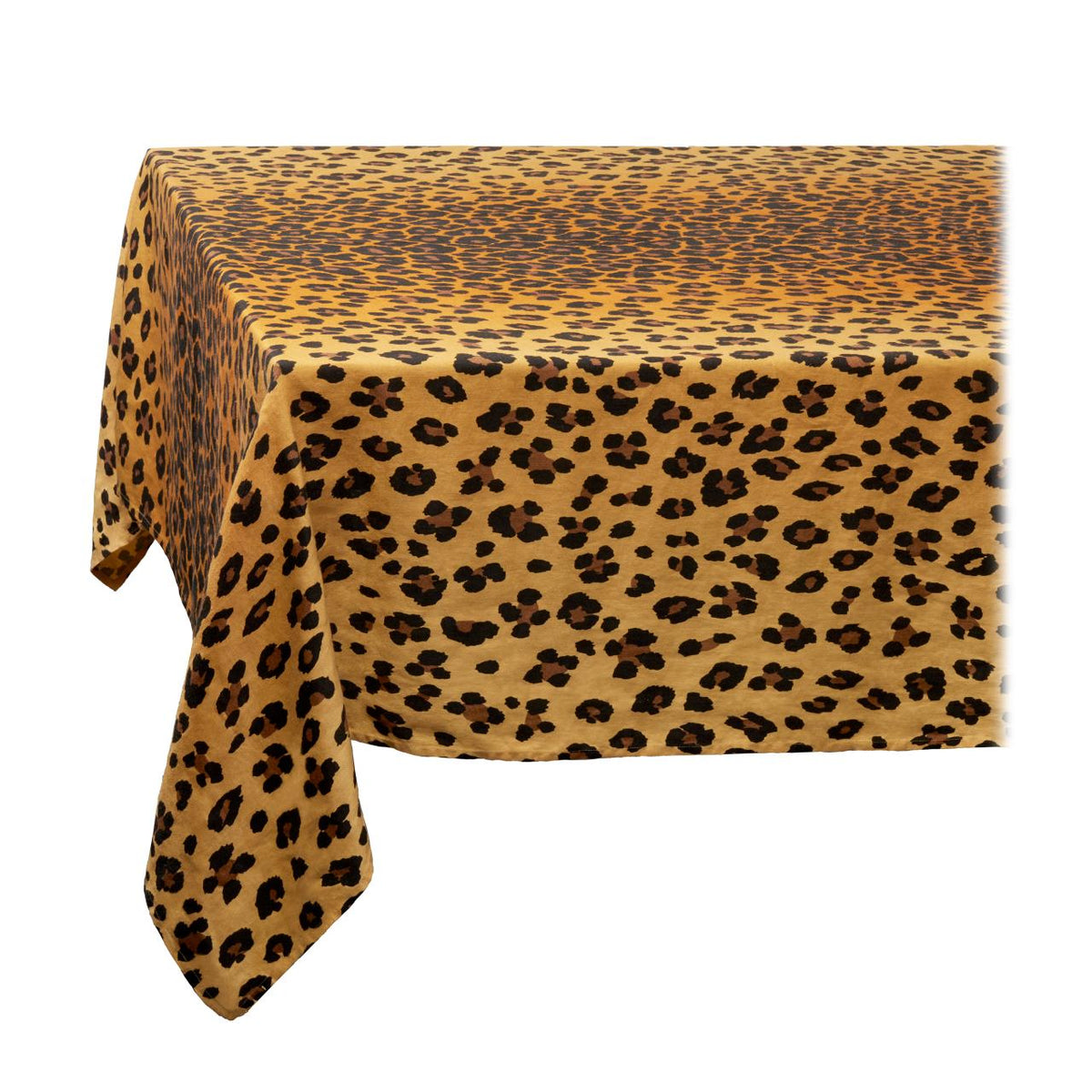 Medium Linen Sateen Leopard Tablecloth