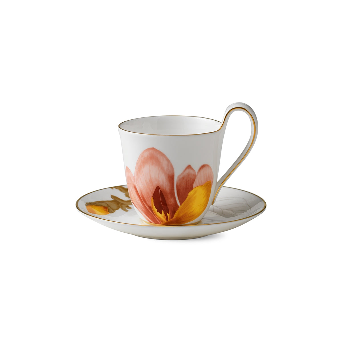 Magnolia High handle Cup and Saucer