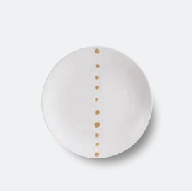 Golden Pearls Dessert Plate - Set of 4