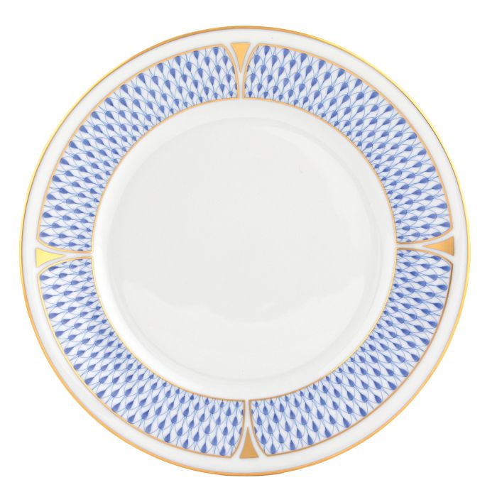 Art Deco Salad Plate Blue