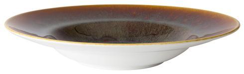 Art Glazed Flamed Caramel Rimmed Bowl (D)