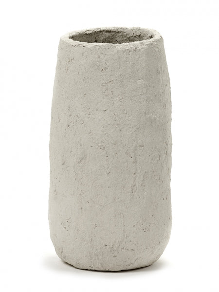 Marie Beige Paper Mache Vase