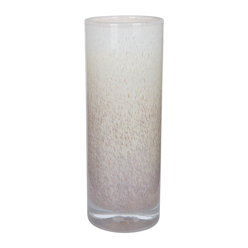 Milky White Handblown Cylinder Vase