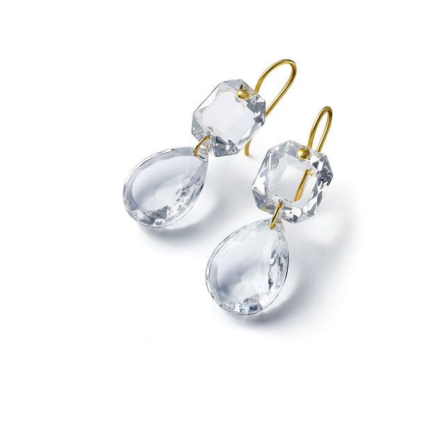 Crystal Drops of Color Marie-H̩l̬ne de Taillac Earrings - Gold and Clear