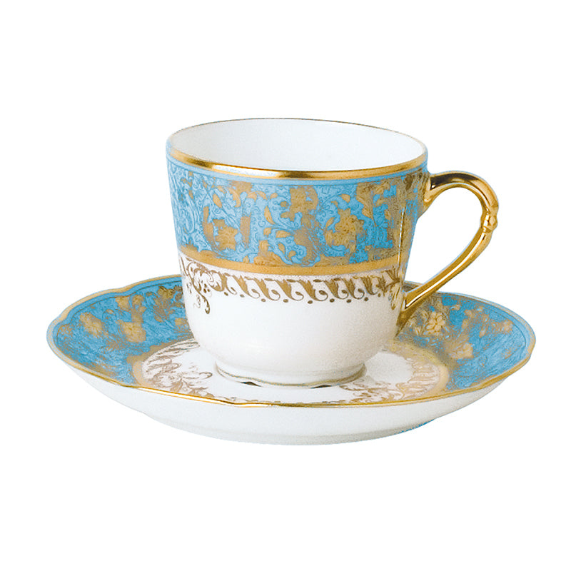 Eden Turquoise Coffee Cup and Saucer