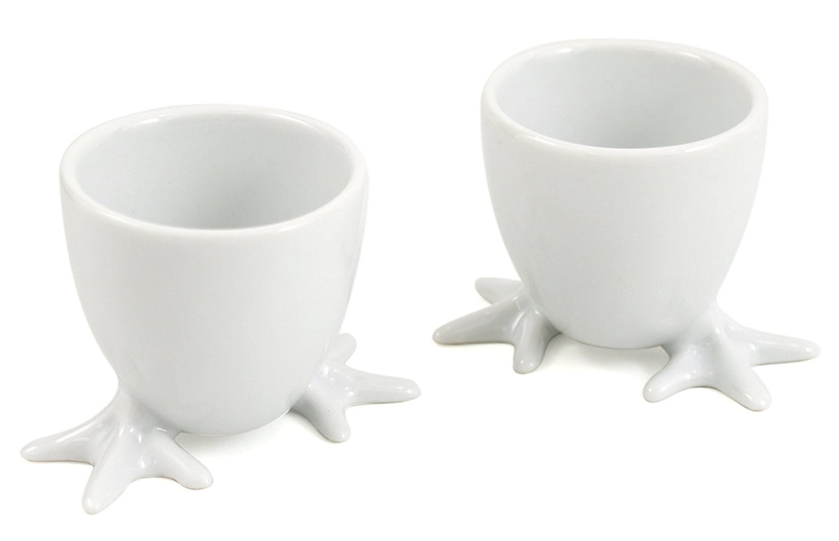 Porcelain Chicken Feet Egg Cup, Set of 4
