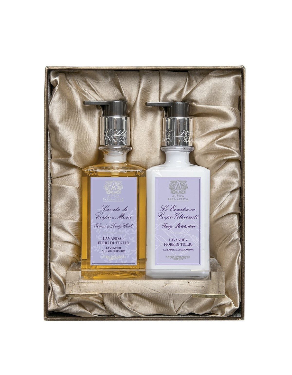 Lavender &amp; Lime Blossom Acrylic Bath &amp; Body Gift Set