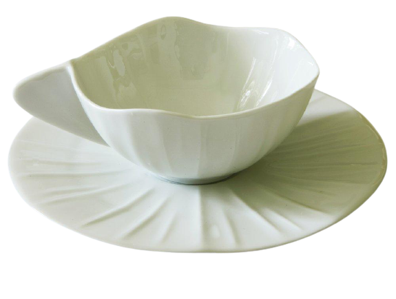 Lotus Porcelain Espresso Cup and Saucer