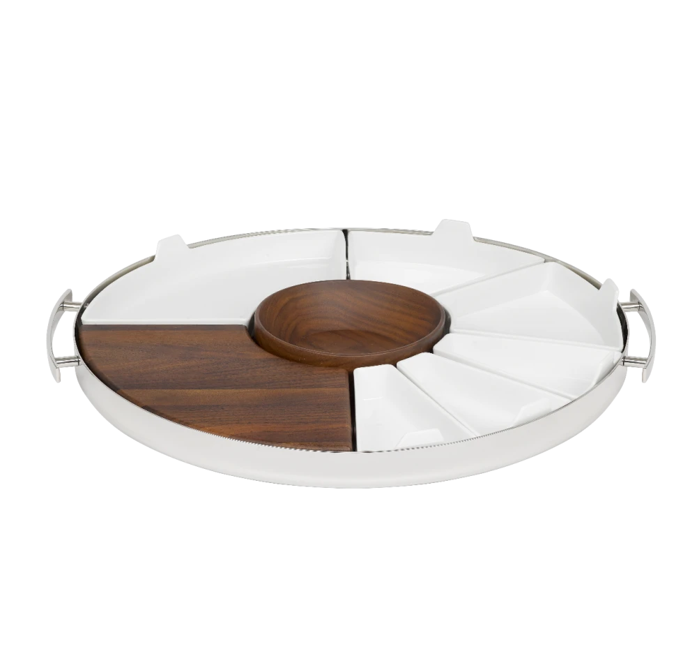 Mood Party Round Tray With Handles
