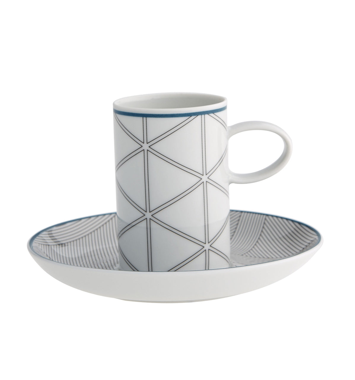 Orquestra Coffee Cup and Saucer Blue