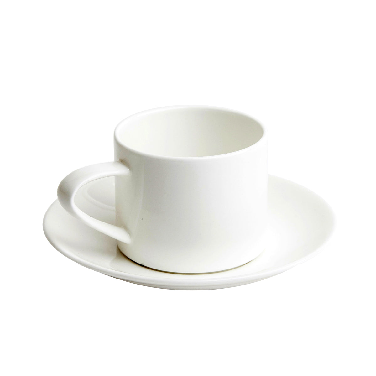 A Table Stackable Espresso Cup and Saucer