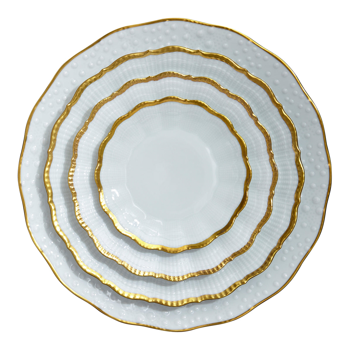 Corail Or Porcelain Dessert Plate