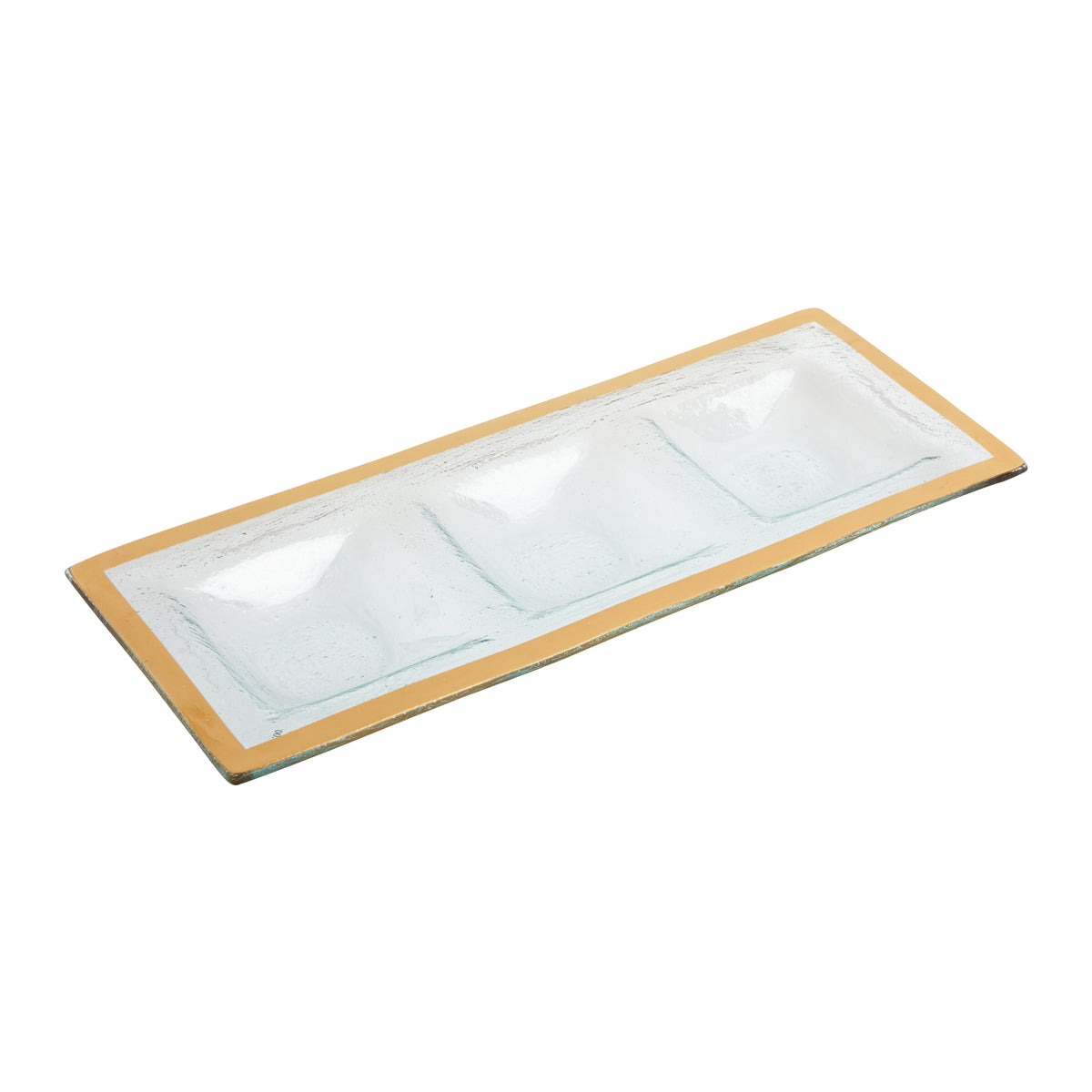 Annieglass Roman Antique Three-Section Tray