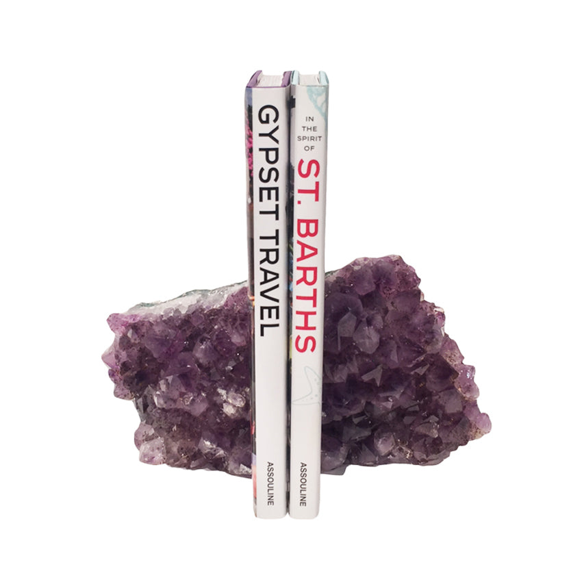 Large Amethyst Bookends